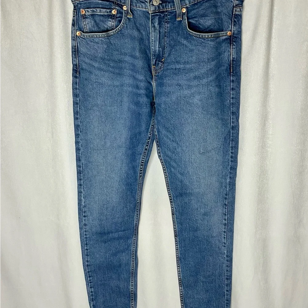 Levi's 512 Slim Taper Fit Blue Jeans W32 L32 - Picture 2 of 8